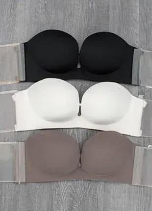 Fly bra безшовний із силіконовою спинкою колір кавовий розмір m/l