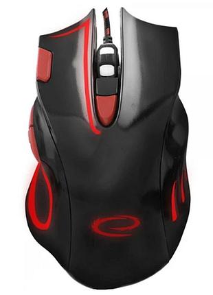 Мышь проводная esperanza mouse mx401 hawk 1.5м black-red