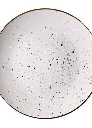 Обеденная тарелка ardesto bagheria 26см из керамики bright white (ar2926wgc)