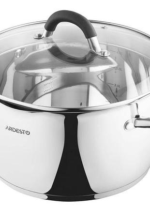 Каструля ardesto gemini livorno 5.5 л зі скляною кришкою