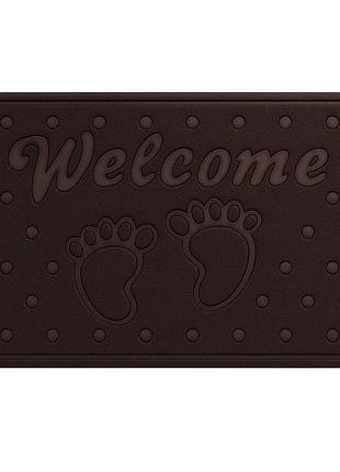 Коврик придверный stenson welcome n01580 38×58 см черный грязезащитный для входной двери