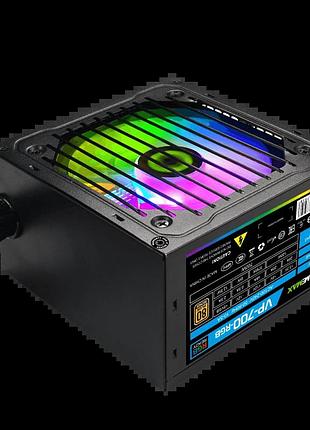 Блок питания gamemax vp-700-rgb 120мм/700вт с подсветкой черный