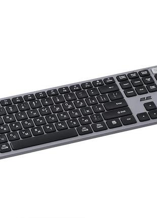 Бездротова мембранна клавіатура 2e ks240, plug and play, сірий/чорний (2e-ks240wg_ua)
