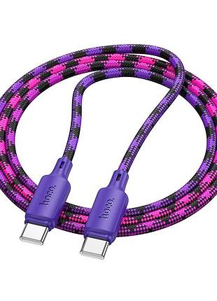 Кабель hoco x116 для зарядки usb-c × usb-c 60w 3a довжина 1м фіолетовий
