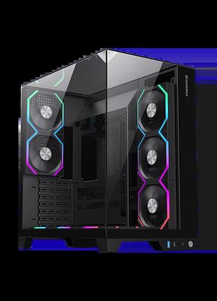 Корпус gamemax infinity pro bk, обзорный дизайн, без бп, поддержка atx, черный