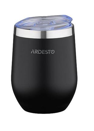 Термокухоль ardesto compact mug ar2635mmb 350ml нержавіюча сталь чорний