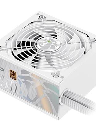Блок живлення для пк gamemax gp 650b wh 650w atx 2.31 з вентилятором 140 мм 80+ bronze white