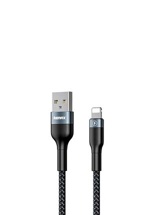 Кабель для зарядки і передачі даних remax sury 2, usb 2.0 – lightning, 1 м, чорний
