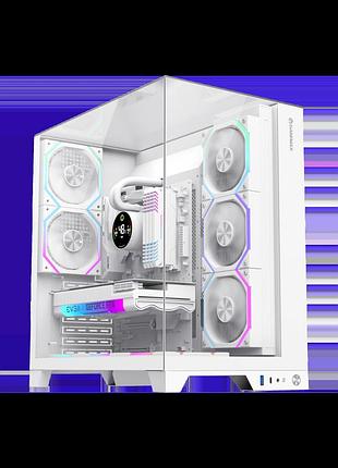Белый корпус gamemax infinity pro wh, atx, с прозрачной боковой панелью, без бп