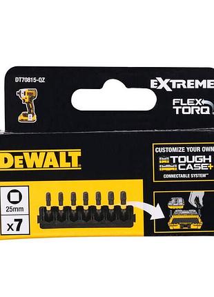 Касета з бітами dewalt extreme flextorq sq1/sq2/sq3 square 7 шт 25 мм (dt70815) для викруток і шурупокрутів