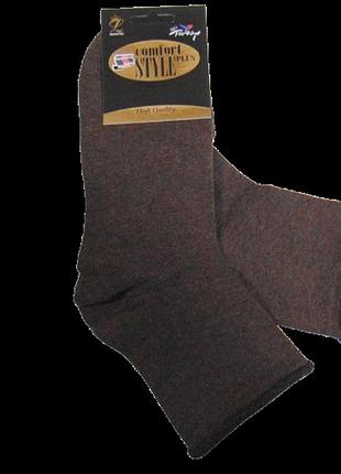 Носки без резинки comfort style rich style 41-45 коричневые