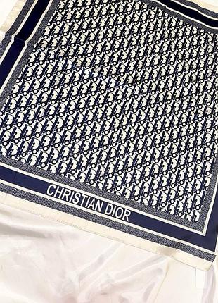 Шелковый платок christian dior, платок dior, женский аксессуар christian dior, стильный платок dior, брендовый платок christian di