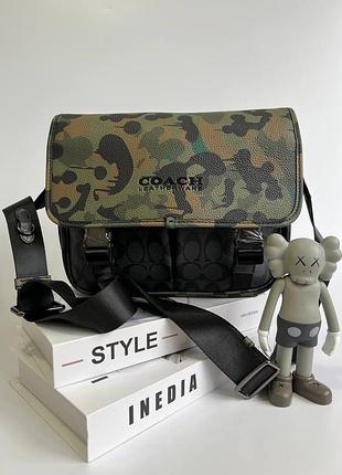 Мужская сумка coach, стильная сумка coach через плечо, брендовая сумка coach для мужчин, классическая сумка coach на каждый день