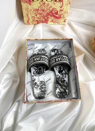 Dior шльопанці жіночі, брендове літнє взуття dior, стильні текстильні шльопанці dior, модні шльопанці діор 39