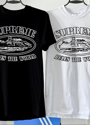 Мужская футболка supreme x corteiz, supreme x corteiz футбоолки, supreme x corteiz футболка 2025 m