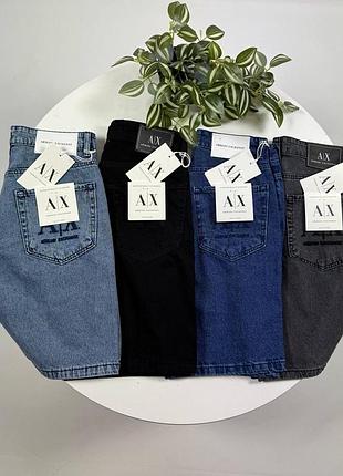 Джинсовые шорты armani exchange, джинсовые шорты armani exchange, шорты armani exchange, стильные джинсовые шорты armani exchange сірий, m
