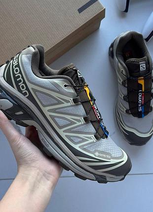 Кроссовки salomon xt-6 gore-tex, мужские кроссовки salomon, водонепроницаемые salomon xt6, обувь саломон gtx, salomon кроссы гор т
