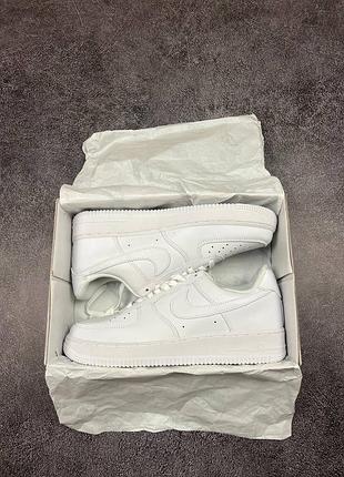 Белые кроссовки nike air force 1, кожаные кроссовки af1 low 38