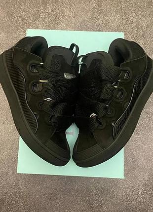 Lanvin curb sneakers black premium, кросівки lanvin curb чорні, чоловічі кросівки lanvin curb black 42