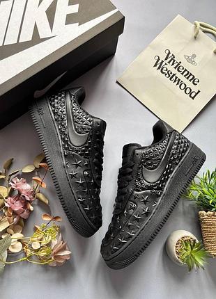 Nike air force 1 low найк ейр форс 1, кросівки nike air force 1, чорні кросівки найк, чоловічі кросівки nike, стильні кросівки 42
