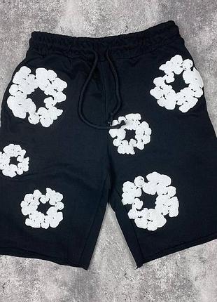 Шорты denim tears, мужские брендированные шорты, летние стильные шорты denim tears, модные уличные шорты, шорты denim tears мужски