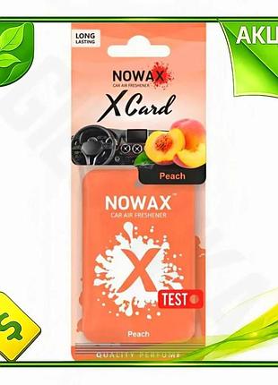 Ve ароматизатор nowax x card new version peach фруктовий для автомобіля та будинку n6w_ver