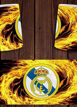 Чашка белая керамическая "фк реал мадрид" real madrid ost