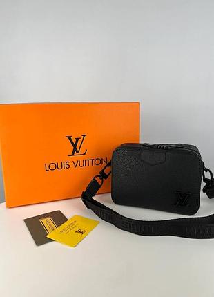 Чоловіча шкіряна сумка через плече louis vuitton, стильна сумка louis vuitton, зручна чоловіча сумка, гарні чоловічі сумки louis v