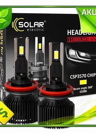 Ve автолампа solar led h8-h11-h16 new version 130w 11000lm 6500k для автомобиля светодиодные лампы для n6w_ver