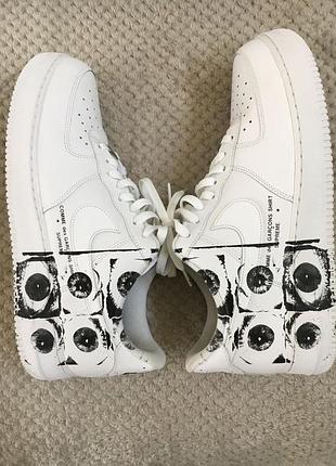 Nike air force comme des garçons supreme, брендовая обувь nike air force, кроссовки comme des garçons supreme