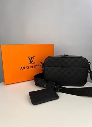 Чоловіча сумка через плече louis vuitton, стильна сумка-месенджер 2 в 1 louis vuitton, класична щоденна сумка louis vuitton