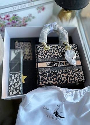 Роскошный набор dior premium: сумка, кошелек, украшение и платок, стильный подарок для женщины, элегантный комплект от dior