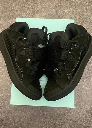 Lanvin curb sneakers black premium, кросівки lanvin curb чорні, чоловічі кросівки lanvin curb black 37