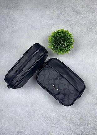 Сумка coach, сумка коуч мужская, стильная сумка coach черная, сумка coach кроссбоди, брендовая сумка коуч кожаная