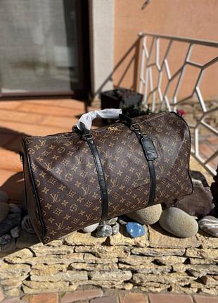 Дорожня сумка louis vuitton, велика брендова сумка louis vuitton чоловіча та жіноча, стильна сумка louis vuitton для подорожей