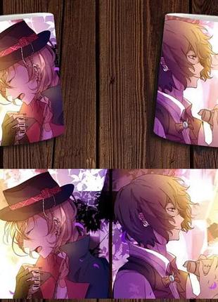Чашка біла керамічна з принтом аніме "бродячя псі" bungou stray dogs ост