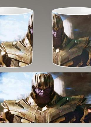 Чашка біла керамічна "танос" thanos ост