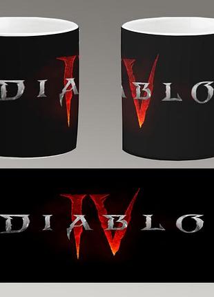 Чашка белая керамическая "diablo 4" диабло ост