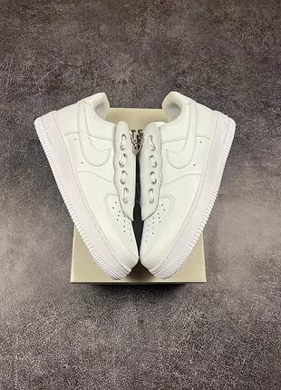 Nike air force 1 low shroud white, кроссовки nike air force 1, стильные белые кроссовки nike, мужская обувь nike air force, nike s