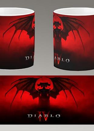 Чашка белая керамическая "diablo 4" диабло ост
