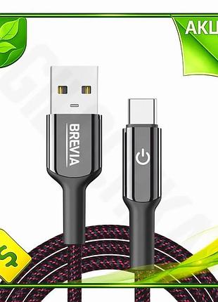 Ve кабель brevia usb to new version type-c 2,4а 1,2м черный зарядный провод для смартфонов и планшетов n6w_ver