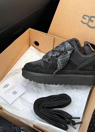 Кроссовки ugg lowmel sneaker black, мужские кроссовки ugg, замшевые кроссовки ugg lowmel, повседневная обувь ugg, черные ugg lowme