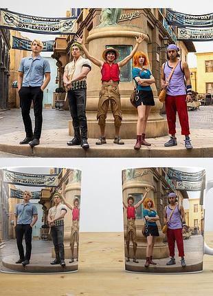 Чашка белая one piece ван пис abc