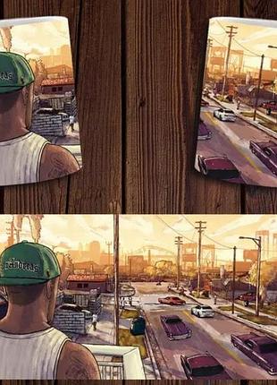 Чашка біла керамічна "gta san andreas" гта сан андреас ост