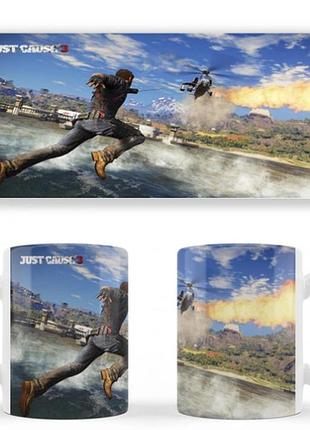 Чашка белая керамическая just cause 3 ост