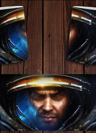 Чашка белая керамическая с принтом "starcraft" старкрафт ост
