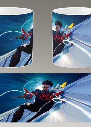 Чашка белая керамическая "человек-паук: через вселенные" spider-man ост