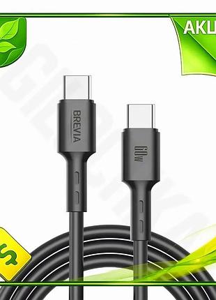 Ve кабель brevia type-c to new version type-c 60w 1м чорний зарядний провід для смартфонів планшетів т n6w_ver