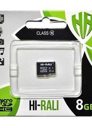 Карта памяти microsdhc, 8gb, class10 uhs-i, hi-rali, без адаптера (hi-8gbsd10u1-00) ost