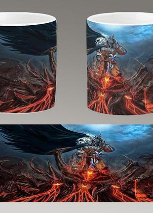 Чашка біла керамічна "diablo 4" діабло ост